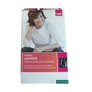 Mediven Comfort Pantyhose Closed Toe 20-30mmHG compression NEW Ebony III